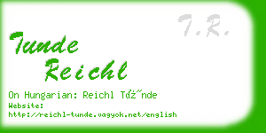 tunde reichl business card